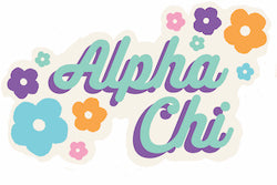 Alpha Chi FLOWER CHILD Floral Decal