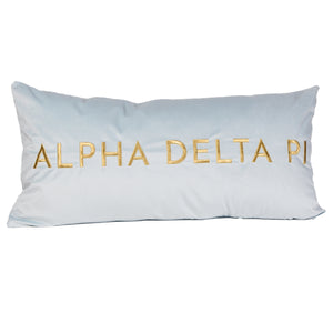 Alpha Delta Pi VINTAGE VEGAS Embroidered Lumbar Pillow
