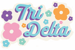 Tri Delta FLOWER CHILD Floral Decal