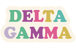 Delta Gamma MULTICOLOR LETTER Decal