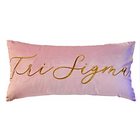 Tri-Sigma VINTAGE VEGAS Embroidered Lumbar Pillow