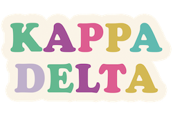 Kappa Delta MULTICOLOR LETTER Decal