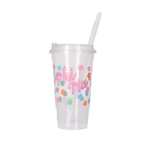 Phi Mu FLOWER CHILD Clear Cup
