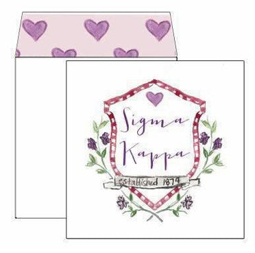 Sigma Kappa MOTIF Greeting Card with Liner