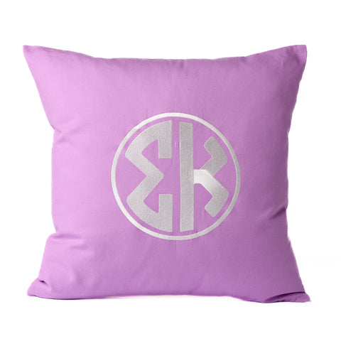 Sigma Kappa Circle Monogram Pillow
