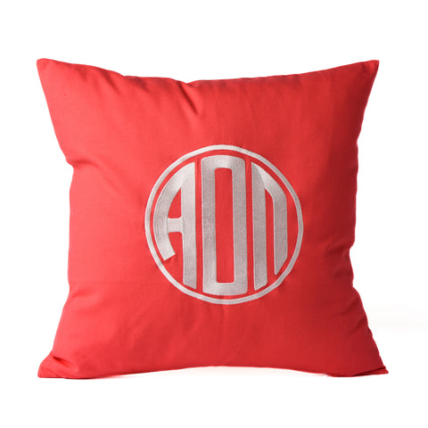 Alpha Omicron Pi Circle Monogram Pillow