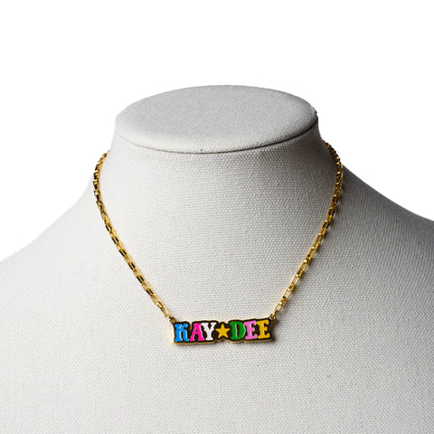 KAY DEE "Oh My Stars" Gold Box Chain Necklace