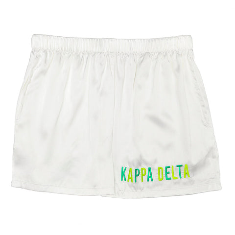 Kappa Delta Embroidered Satin Short
