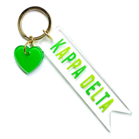 Kappa Delta Acrylic Heart Keychain