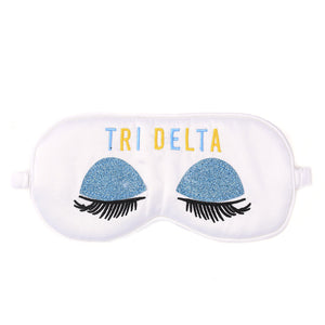 Tri-Delta Embroidered Satin Sleep Mask
