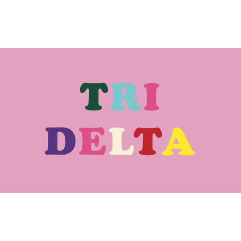 Tri-Delta Colorful Letter Flag