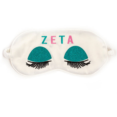 Zeta Tau Alpha Embroidered Satin Sleep Mask