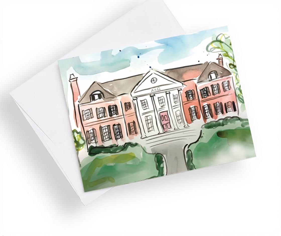 University of Arkansas Sorority House Notecards