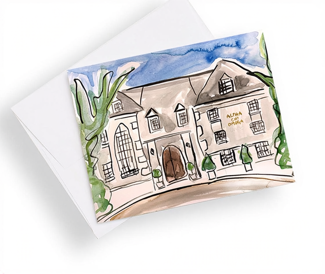 Oklahoma State University Sorority House Notecards