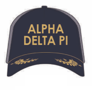 Alpha Delta Pi Captain Styled Trucker Hat - Navy