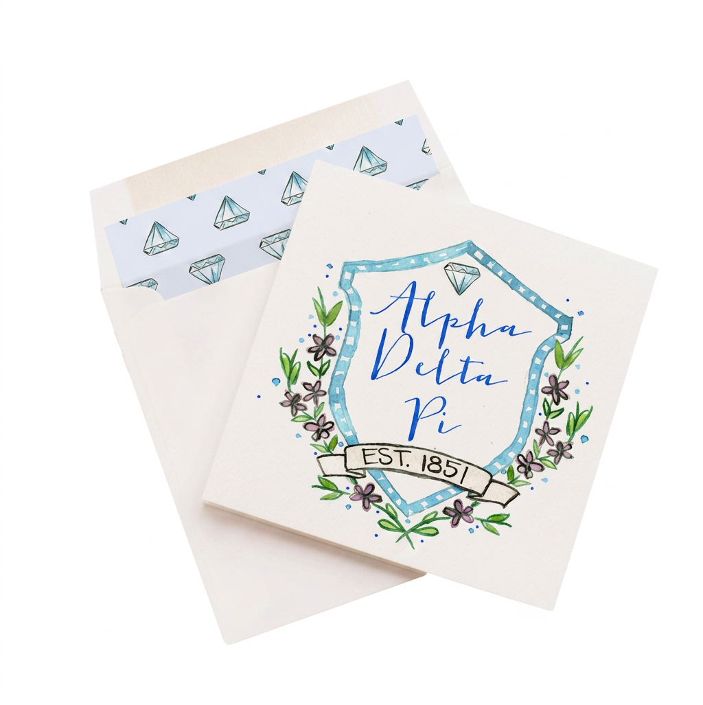 Sorority MOTIF Greeting Card with Liner