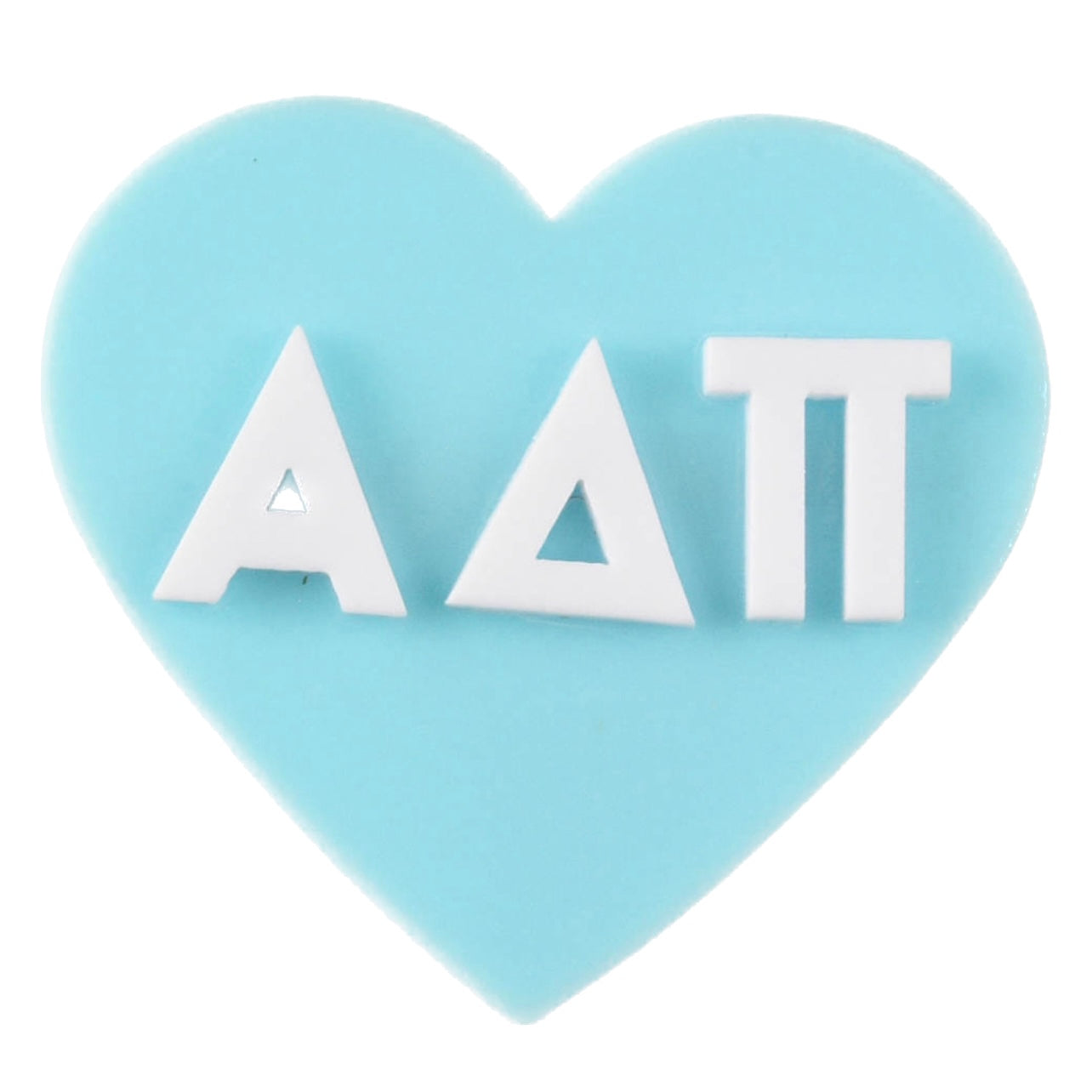 Alpha Delta Pi Acrylic Heart Pin