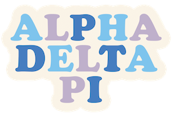 Alpha Delta Pi MULTICOLOR LETTER Decal