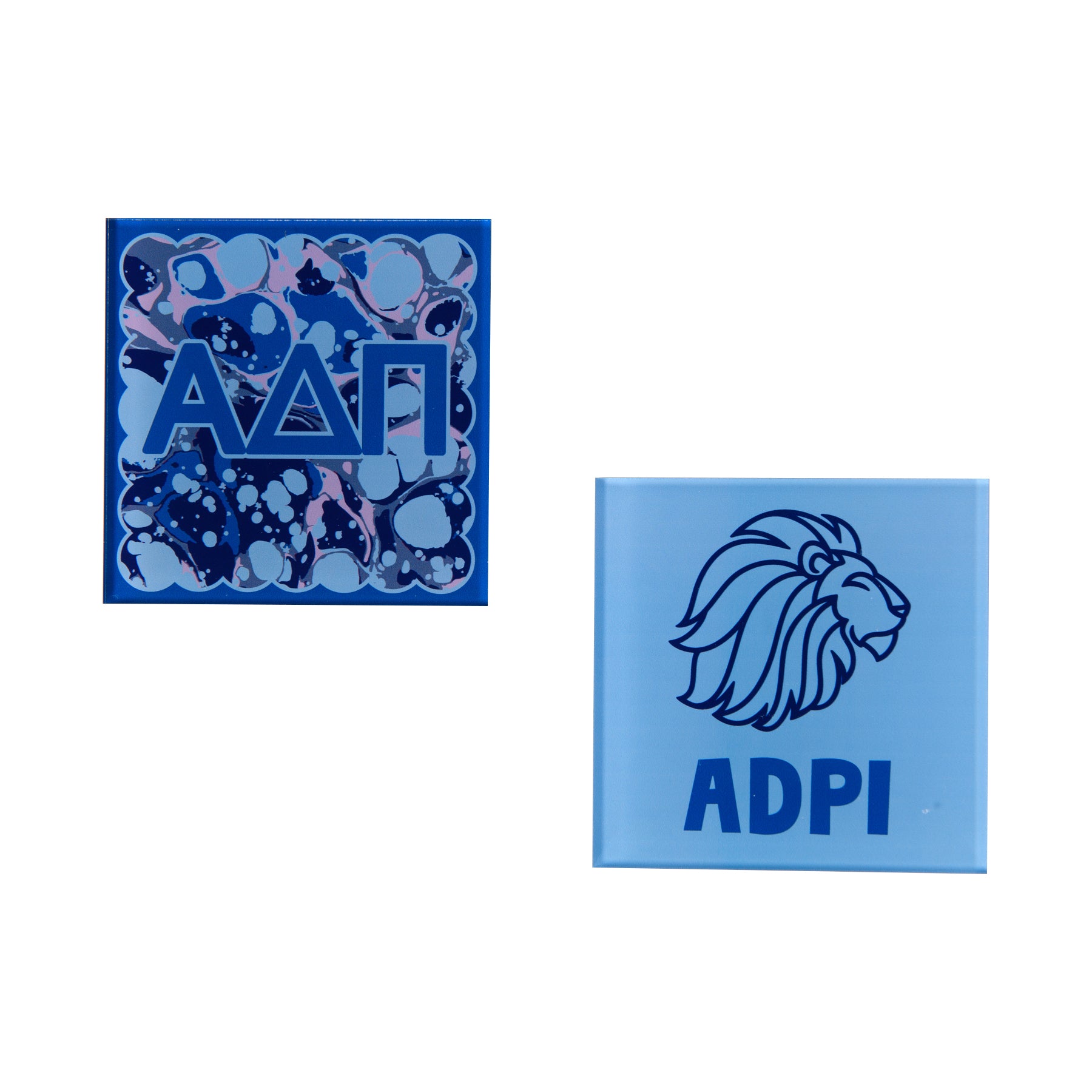 Sorority Reversible Acrylic Marbled Coaster