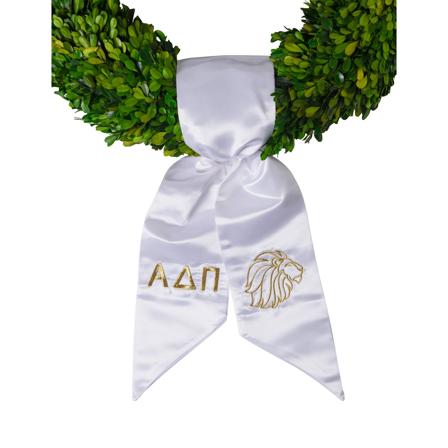 Sorority Satin Embroidered Wreath Sash