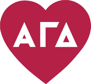 Alpha Gamma Delta Acrylic Heart Pin