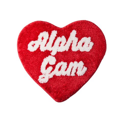 Alpha Gam Heart Mini-Rug