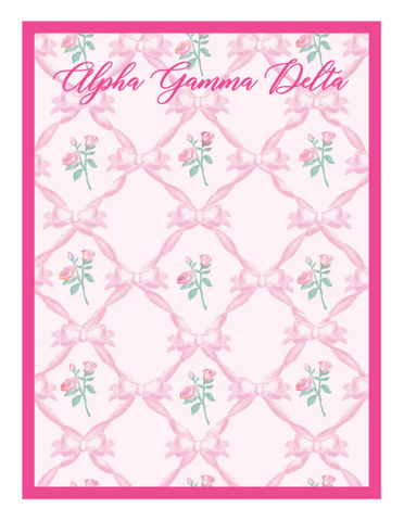 Alpha Gamma Delta Floral Notepad