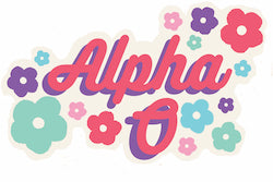 Alpha O FLOWER CHILD Floral Decal