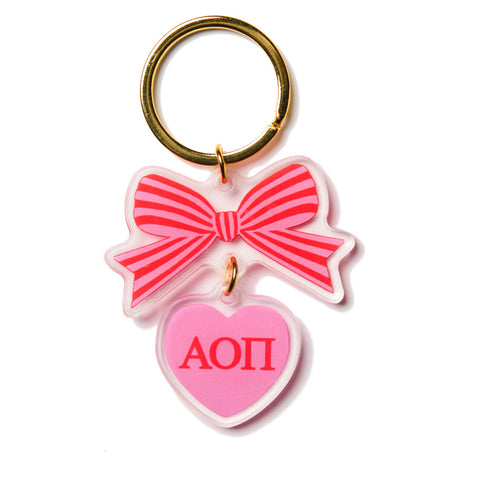 Alpha Omicron Pi BOW-DACIOUS Keychain
