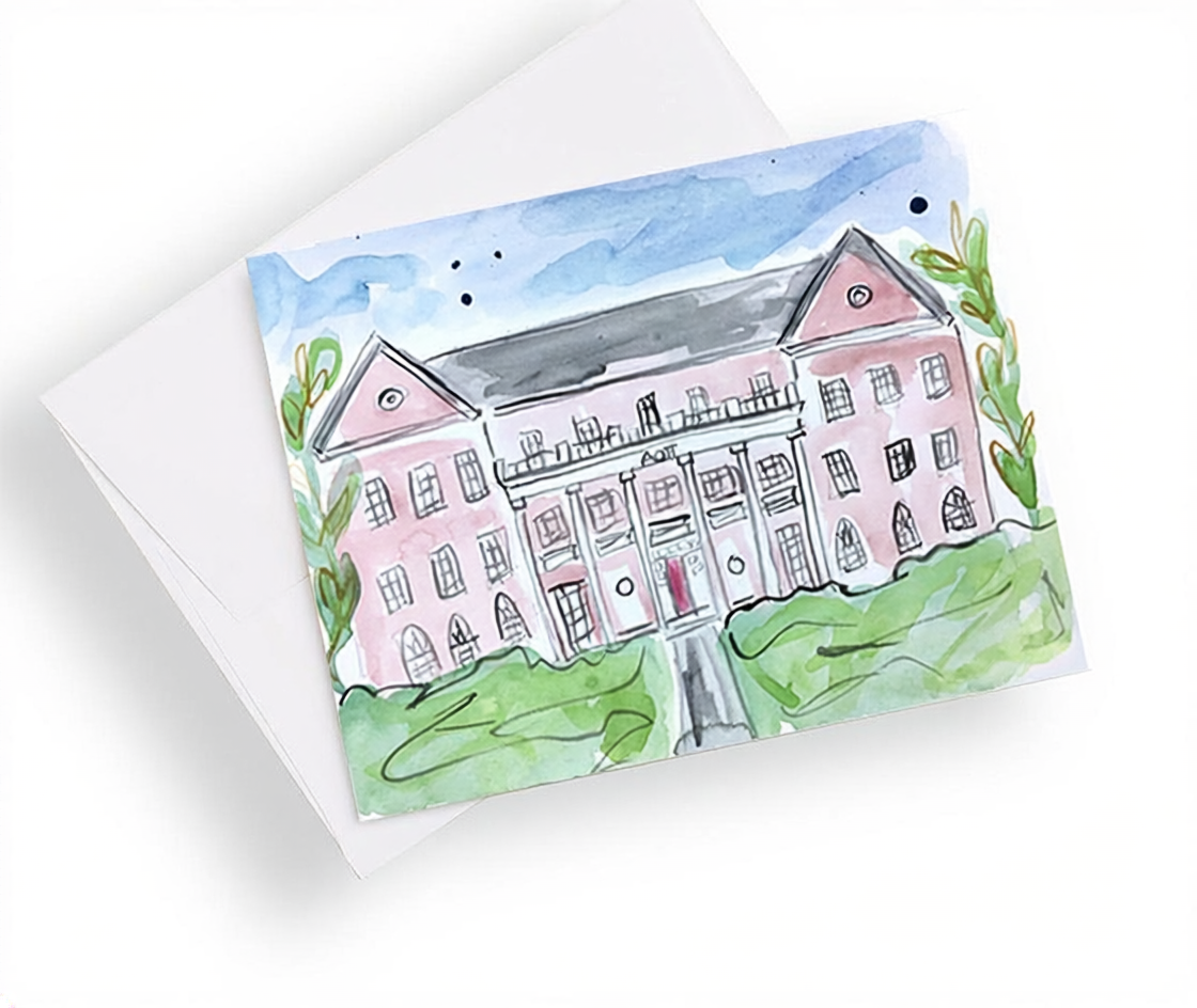 University of Arkansas Sorority House Notecards