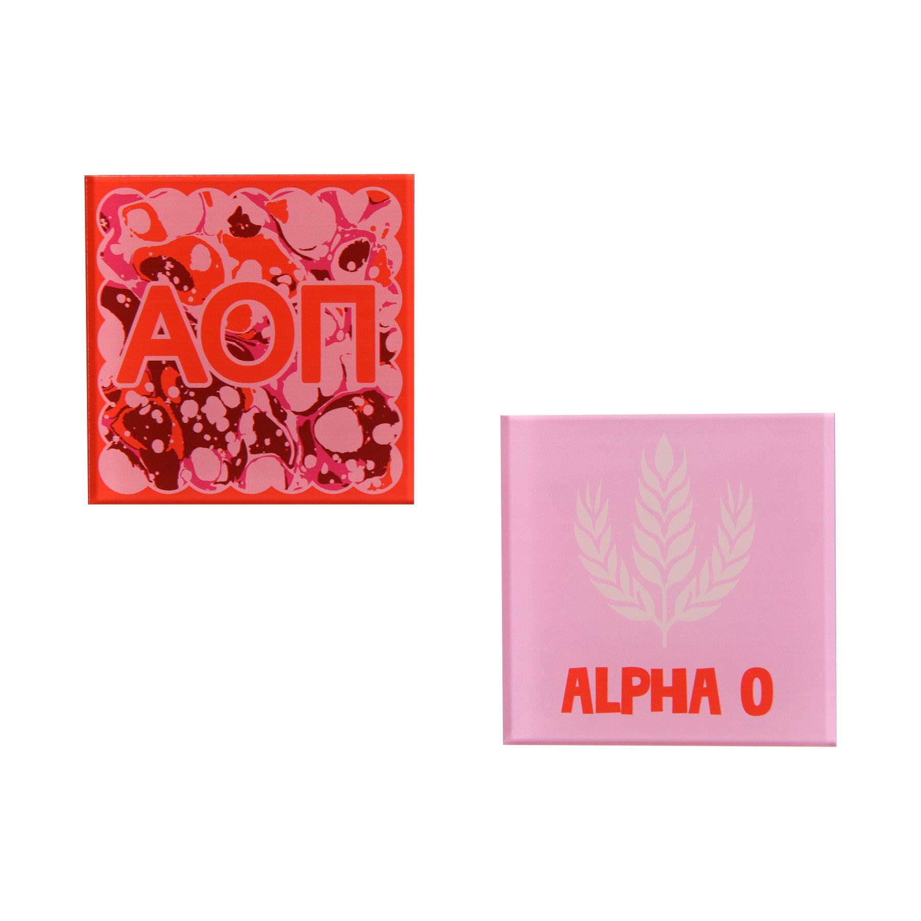 Sorority Reversible Acrylic Marbled Coaster
