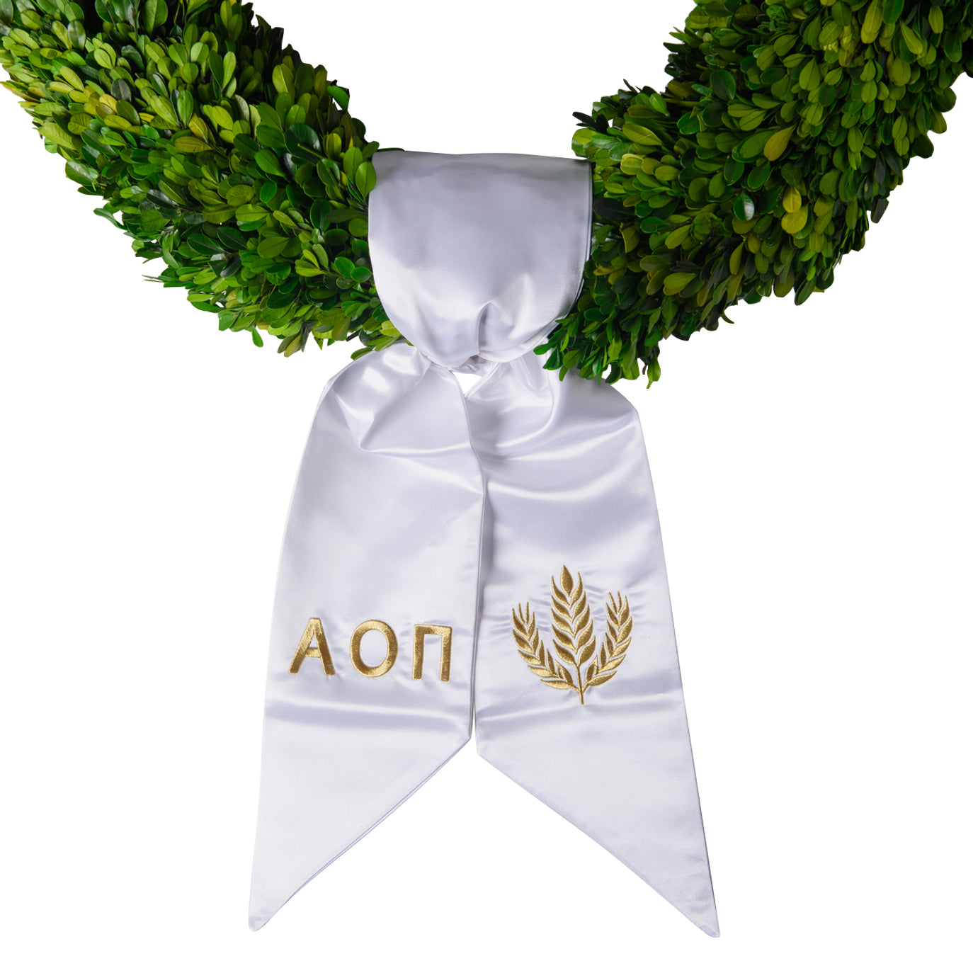 Sorority Satin Embroidered Wreath Sash
