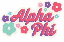 Alpha Phi FLOWER CHILD Floral Decal