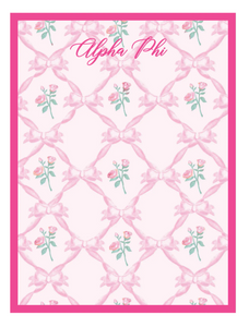 Alpha Phi Floral Notepad