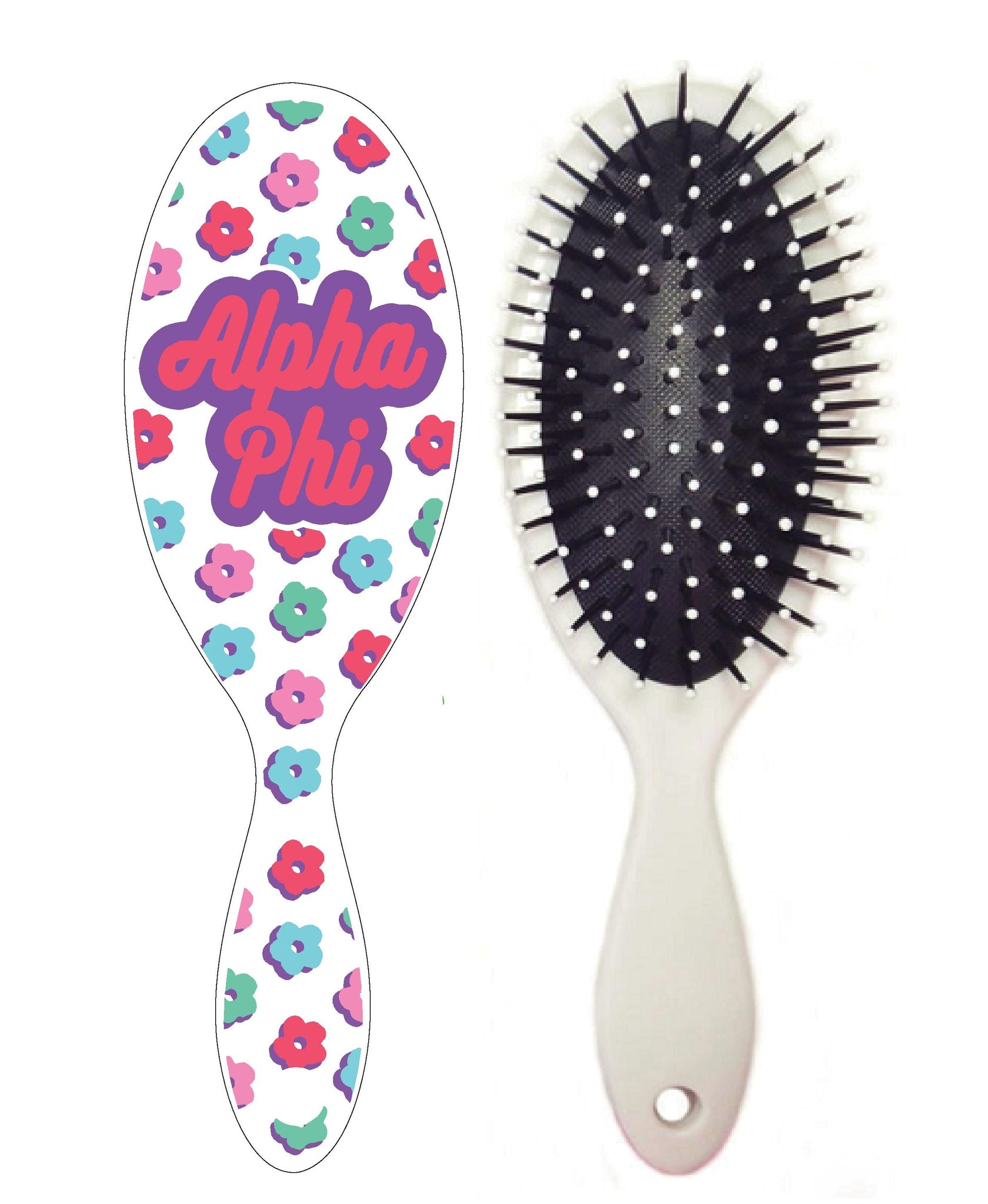 Alpha Phi FLOWER CHILD Hairbrush