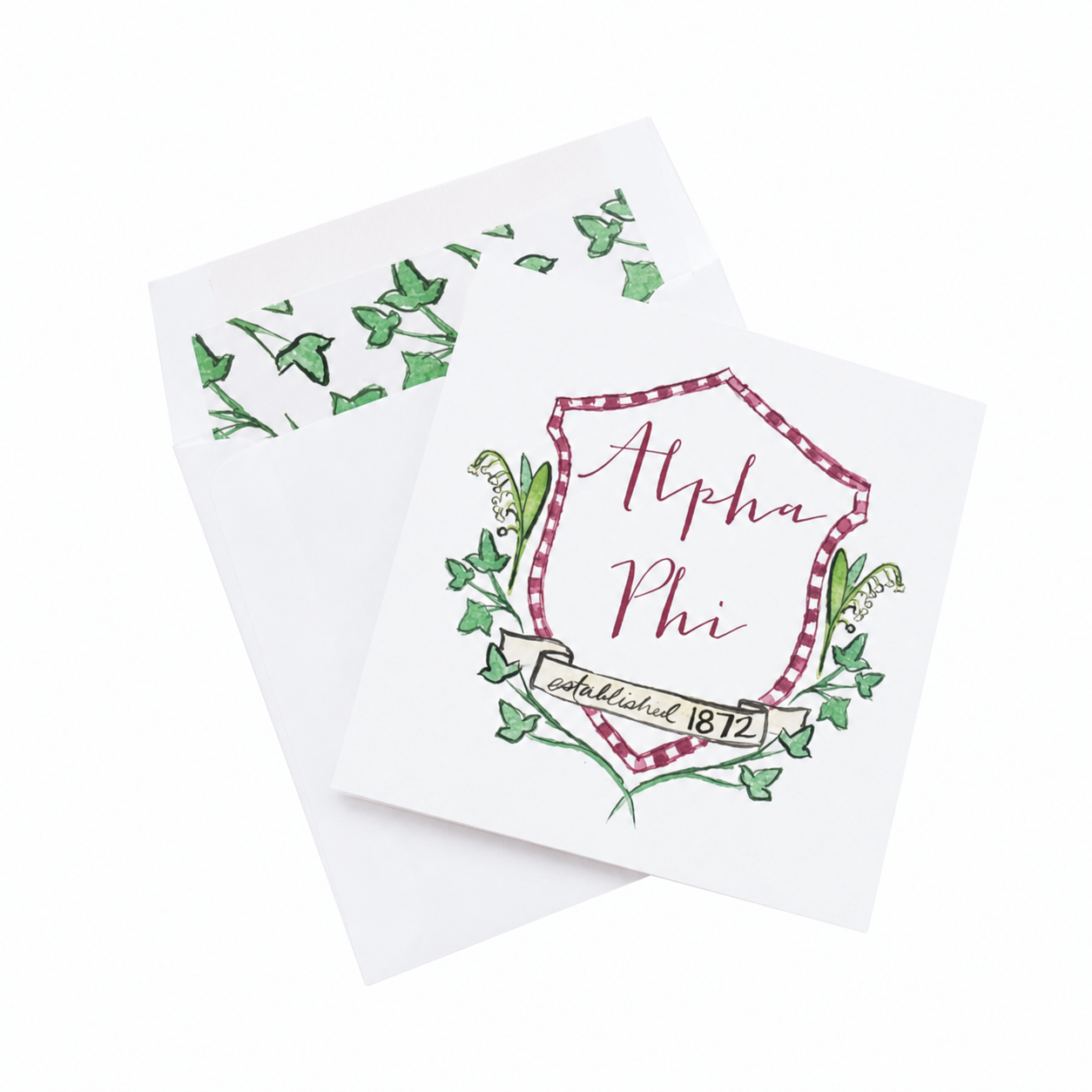 Sorority MOTIF Greeting Card with Liner