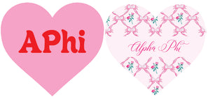 APhi Double Sided Acrylic Heart Coaster