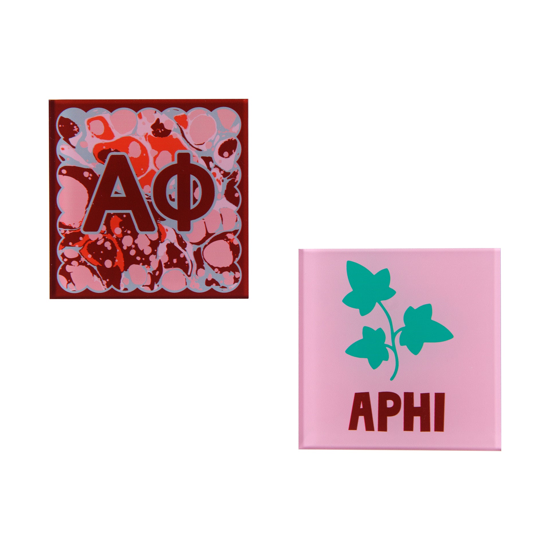Sorority Reversible Acrylic Marbled Coaster
