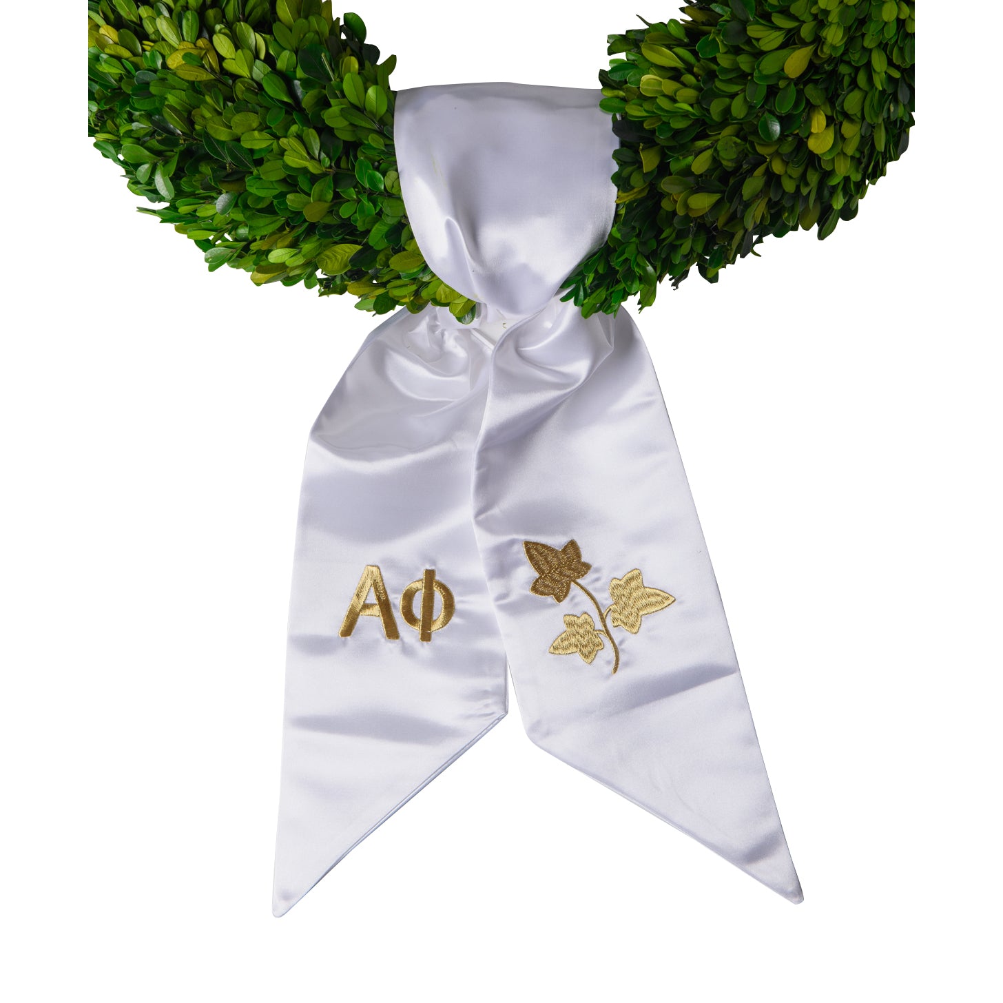 Sorority Satin Embroidered Wreath Sash