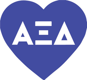 Alpha Xi Delta Acrylic Heart Pin