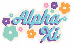 Alpha Xi FLOWER CHILD Floral Decal