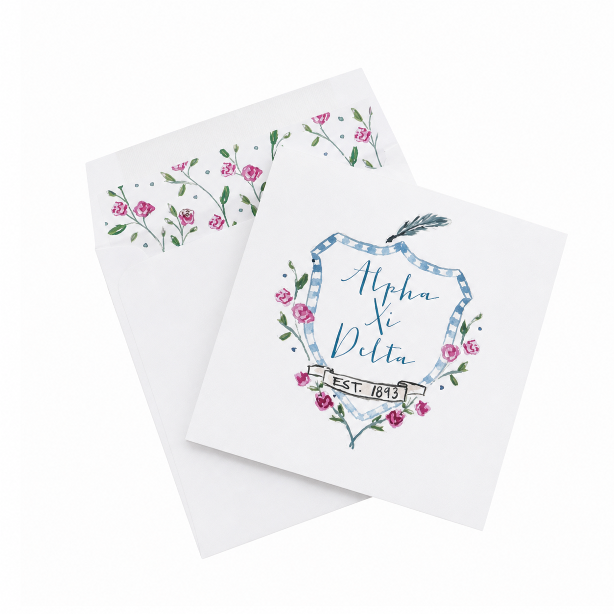 Sorority MOTIF Greeting Card with Liner