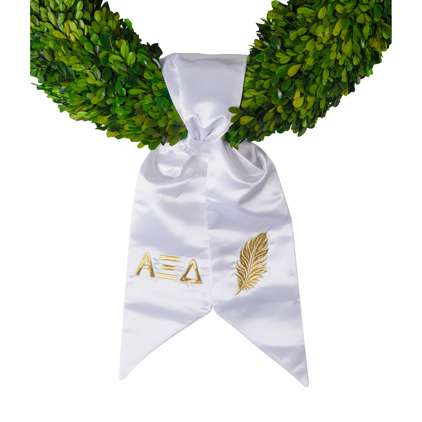 Sorority Satin Embroidered Wreath Sash