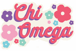 Chi Omega FLOWER CHILD Floral Decal