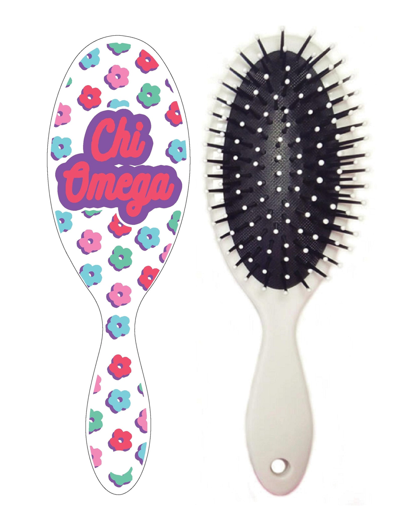 Chi Omega FLOWER CHILD Hairbrush