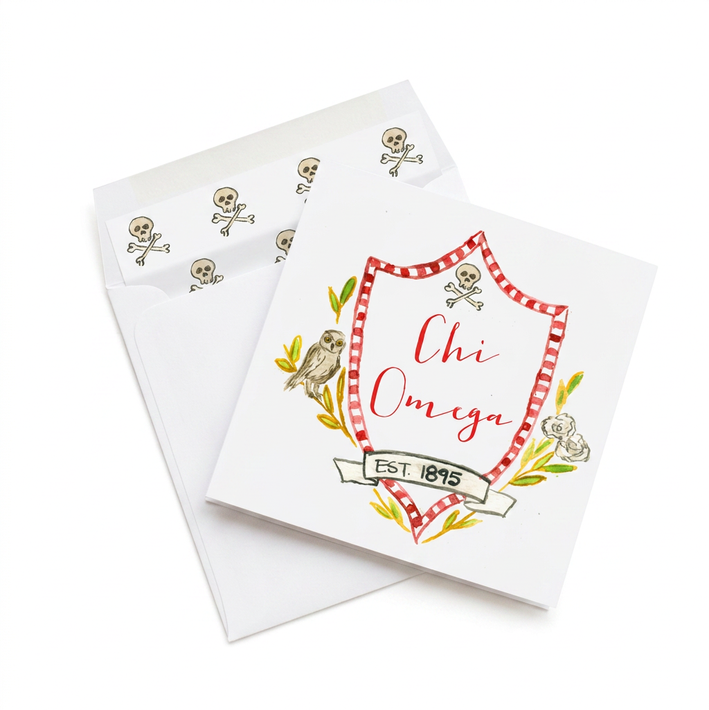 Sorority MOTIF Greeting Card with Liner