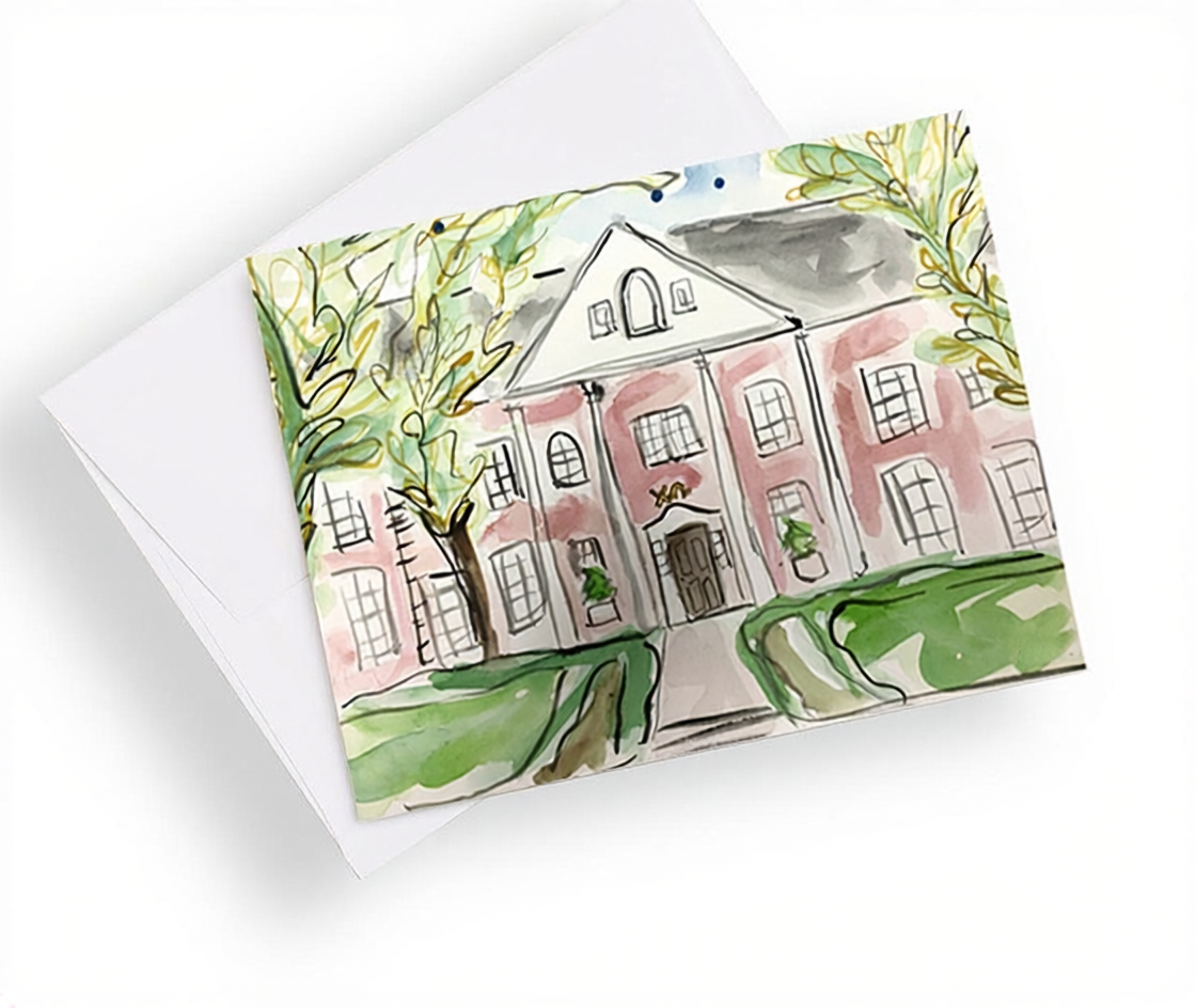 University of Arkansas Sorority House Notecards