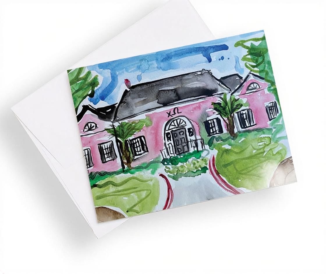 University of Georgia Sorority House Notecards