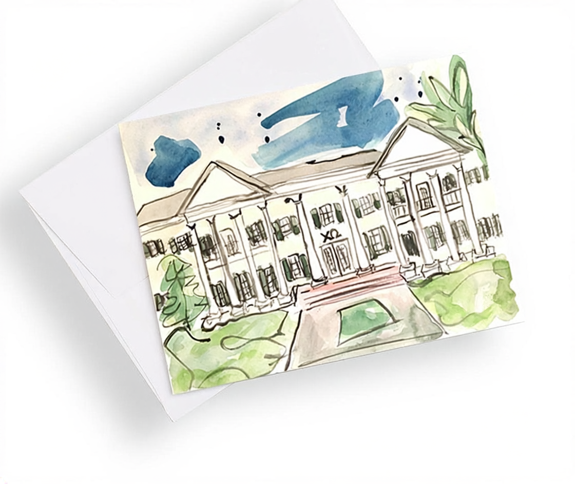 Mississippi State University Sorority House Notecards