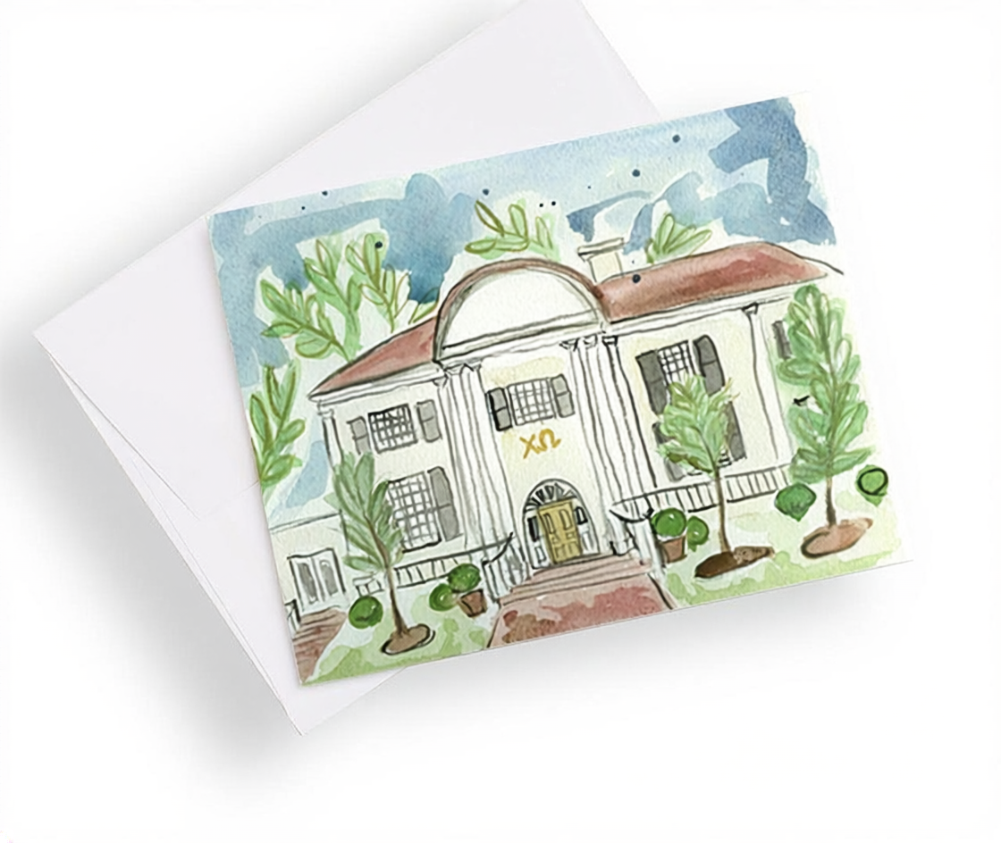 University of Mississippi Sorority House Notecards